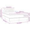vidaXL Box Spring Bed with Mattress Dark Brown 120x190 cm Fabric view 3