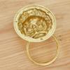 CAFFEN Antique Copper Lion Head Door Knocker, Retro Cast-Iron Ring Handle, Antique Finish view 4