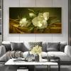 CHAOJIART Magnolias on Gold Velvet, Canvas Wall Art, 60 x 120 cm, Frameless view 2