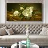 CHAOJIART Magnolias on Gold Velvet, Canvas Wall Art, 60 x 120 cm, Frameless view 3