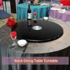 TMKDNNKG Large Black Lazy Susan, 10 mm Tempered Glass Rotating Tray view 2