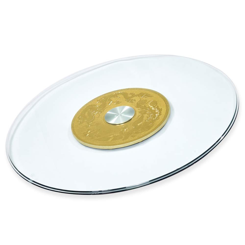 TMKDNNKG Round Glass Lazy Susan Serving Platter