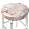 ZHONGSK Round Bar Stool Cushion Cover, Rose Gold Marble, Washable, Elastic, for 12, 13, and 14 in Stools view 3