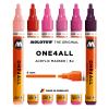 Molotow One4All 227HS Acrylic Marker Pink Set, 6-Piece Assorted view 1