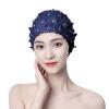 Retro Floral Swim Cap for Long or Short Hair view 1