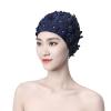 Retro Floral Swim Cap for Long or Short Hair view 2