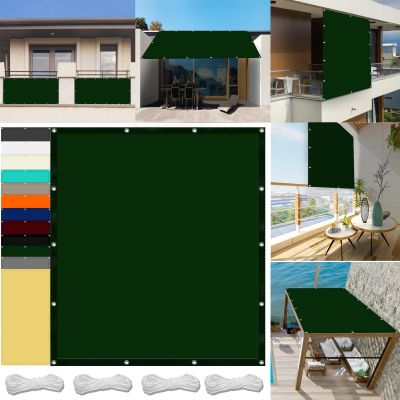 Waterproof Shade Sail 5 x 6 m, Dark Green, Custom Polyester Fabric