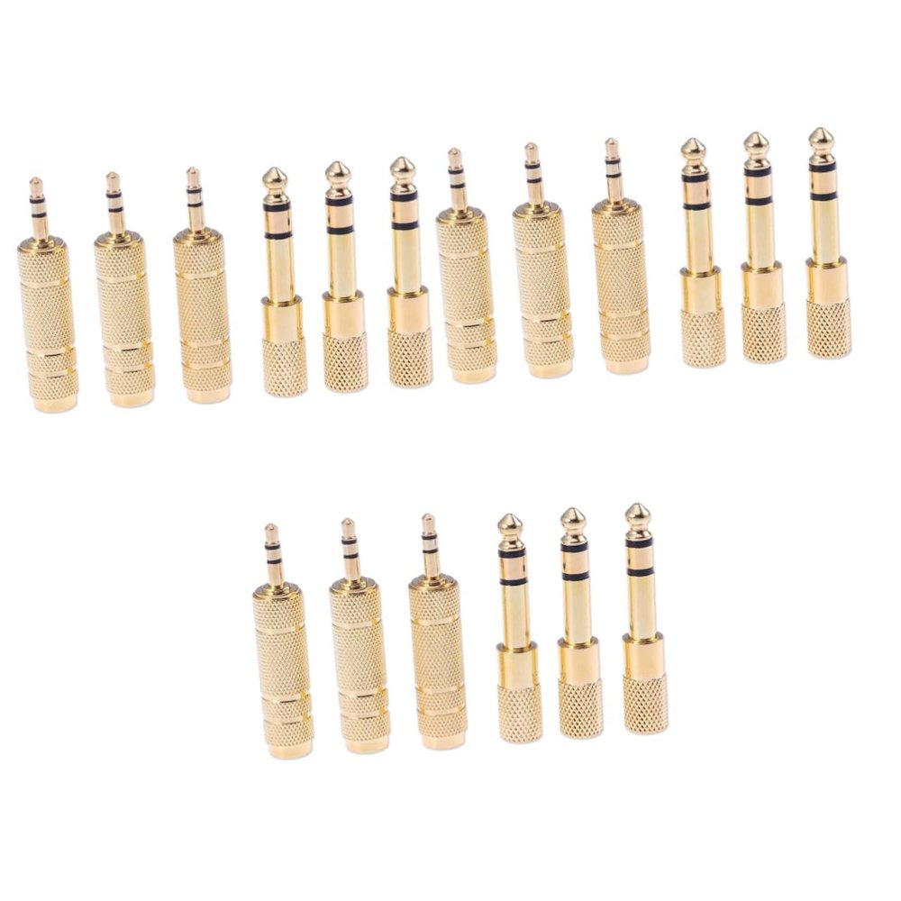 Abaodam 3-Piece Audio Adapter Set for Headphones and Microphones, Gold-Plated