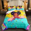 Cute Black Girl Comforter Set, 200 x 200 cm view 2
