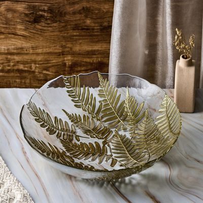Anton Studio Designs - Gold Fern Bowl - Luxurise Decorative Bowl