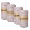 Likeecords Macrame Cord, 4 mm x 80 m, Single-Strand Cotton Rope view 1