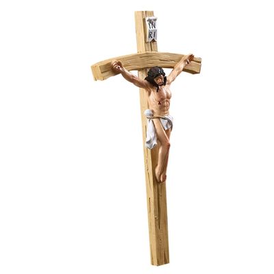 ABOOFAN Resin Crucifix Cross, Catholic Home Decor, Rounded Edges, Black Religious Symbol