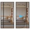 Magnetic Fly Screen Curtain 130 x 255 cm, Black view 1