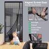 Magnetic Fly Screen Curtain 130 x 255 cm, Black view 3