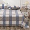 Blue Cotton and Linen Bed Sheet, Single Piece, 270 x 235 cm, for 2.0 m Bed view 1