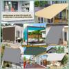 Rectangular Shade Sail 4 x 5.5 m, Light Gray view 2
