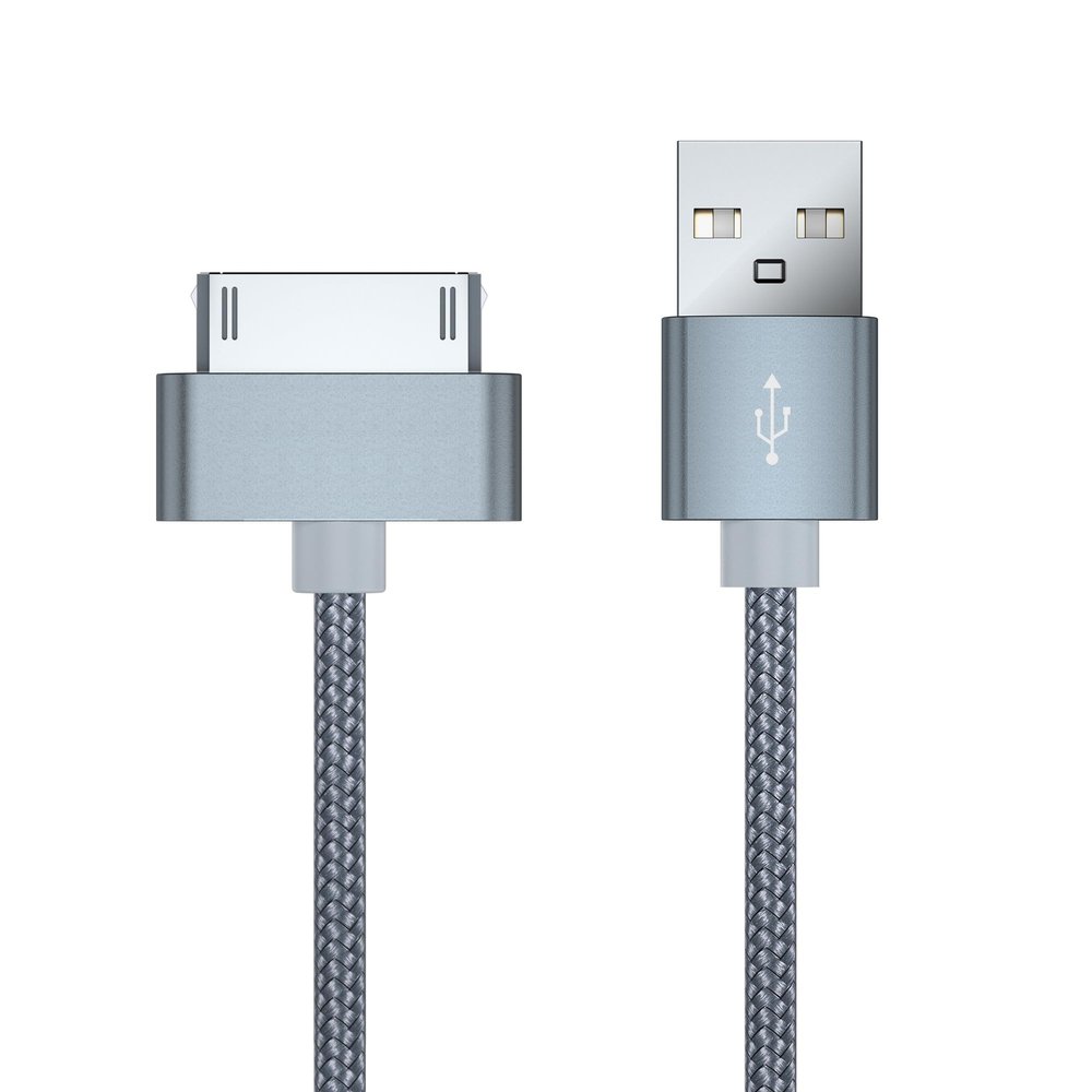 RULGOI 200 cm 30-Pin USB Cable for iPhone, iPad, and iPod, Gray