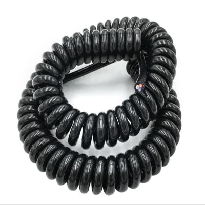 Retractable Coiled Cable, 2 or 3 Conductors, 22/18/15/13 AWG, 2.5/5/7.5 m