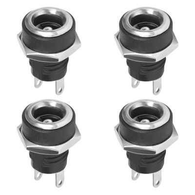 Comforty 4-Pack 2-Pin DC Jack, 5.5 x 2.1 mm Barrel Connector