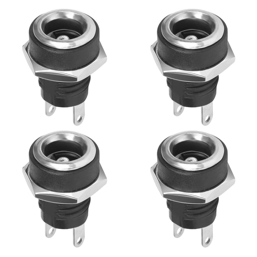 Comforty 4-Pack 2-Pin DC Jack, 5.5 x 2.1 mm Barrel Connector