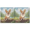 Cute Breed Welsh Corgi 3-Ring Binder with Clipboard and Pocket view 2