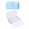 PATIKIL Empty Metal Watercolor Palette Box with Lid, 14 Half Pans, Blue view 1