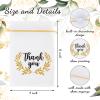 JarThenaAMCS Organza Drawstring Gift Bags with Gold Leaves, 100 Pack view 2