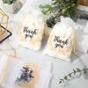 JarThenaAMCS Organza Drawstring Gift Bags with Gold Leaves, 100 Pack view 3