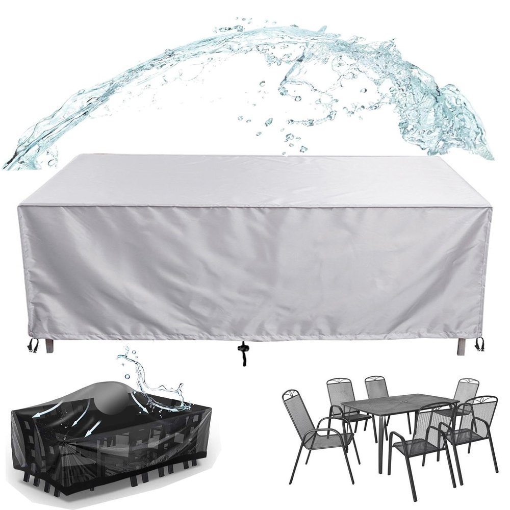 LSYALUCK Outdoor Furniture Cover, Waterproof 600D Oxford Fabric, 280 x 120 x 75 cm