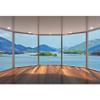 Ttincceer French Window Photography Backdrop, 2.7 x 1.8 m, Office, Living Room, Meeting Room, Seaview Landscape view 1