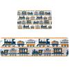 VAPOKF 2-Piece Kitchen Mat Set, Vintage Train, Non-Slip, Washable view 1