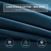 XCLOOZGL Cotton Bed Skirt Set with Ruffles, Blue, 180 x 200 cm view 2