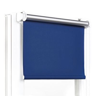 Fenster DEKOR No-Drill Blackout Roller Blind, Navy Blue, W90 x H230 cm