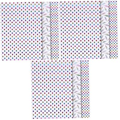 FOMIYES 3-Piece Gift Wrapping Paper Roll Set for Birthday Gifts, 3 Rolls × 3