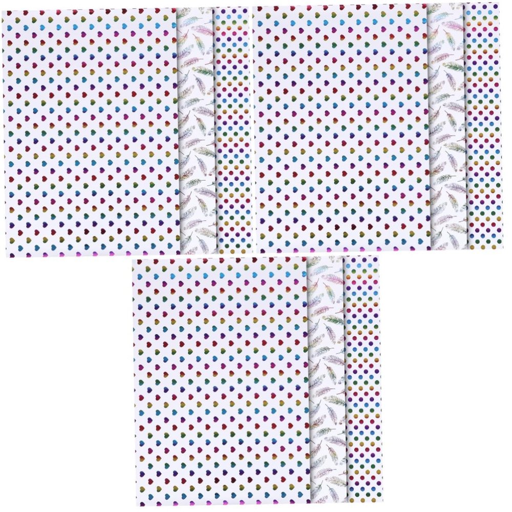 FOMIYES 3-Piece Gift Wrapping Paper Roll Set for Birthday Gifts, 3 Rolls × 3