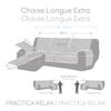 Eysa Bianco Non-Slip Chaise Lounge Cover, Extra Right, Front View, Color 04 view 4