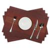 PVC Placemats, 6-Piece Set, Red-Red view 2