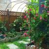 GueTTO Galvanized Metal Garden Rose Arch, Freestanding Trellis, 350 × 220 cm view 2