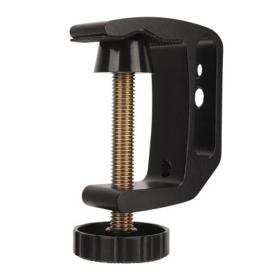 C-Clamp Base for Stand Mounting, Aluminum Desk Clamp Set with 1/4" and 3/8" Threaded Holes