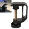 C-Clamp Base for Stand Mounting, Aluminum Desk Clamp Set with 1/4" and 3/8" Threaded Holes view 3