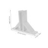 White Wooden Fence Post Holders for Garden Fences view 2
