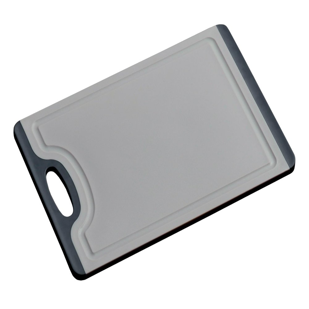 Kesper Cutting Board, PP/TPE Plastic, 36.5 x 24.5 x 0.85 cm, Gray/Black | 30884