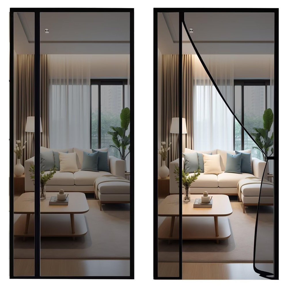Magnetic Screen Door 125 x 245 cm, Black