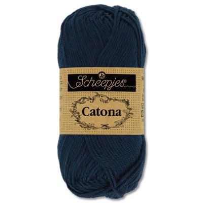Frida's Wollhaus Scheepjes Catona 10 g 100% Cotton Yarn for Knitting, Crochet & Amigurumi, 113 Colors (124 | Ultramarine)