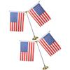 2-Pack Table Flags with Gold Bases, Polyester, Double-Stitched view 1