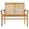 QZZCED 44 in. Solid Teak Garden Bench with Taupe Cushion view 3