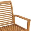 QZZCED 44 in. Solid Teak Garden Bench with Taupe Cushion view 4