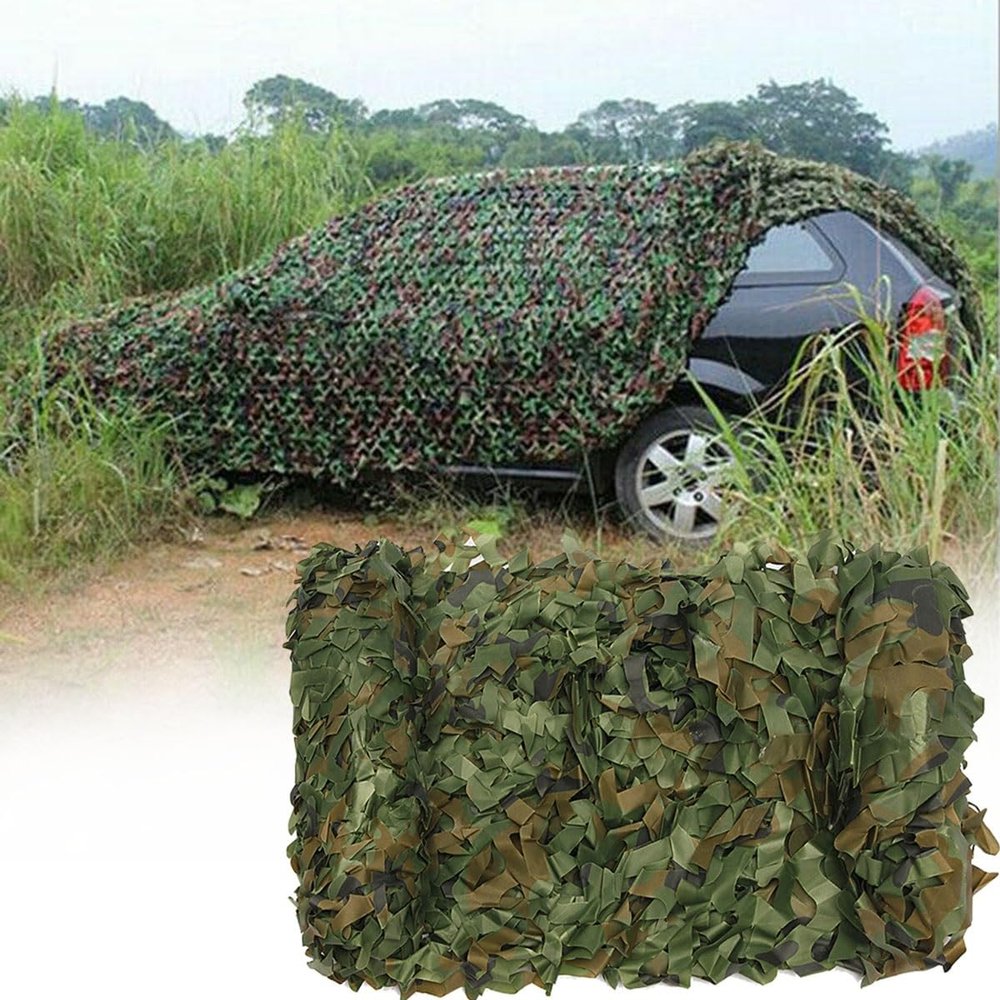 ZYXWLC Bundeswehr Camouflage Net, 8.5 x 8 m, 3D Leaf Design