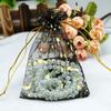 50-Piece Star-Moon Organza Bags, 9 x 12 cm, Purple view 2