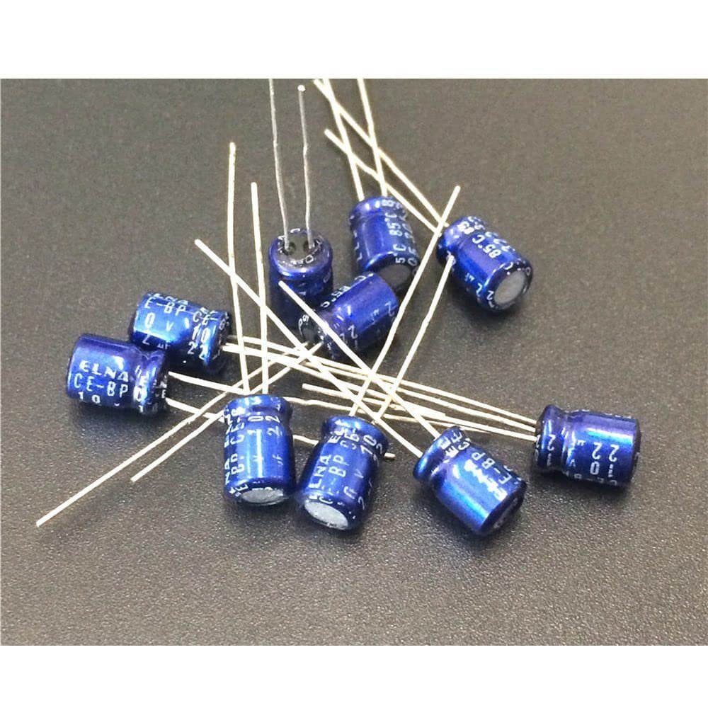 50 pcs 22µF 10V CE-BP 5x7mm Bipolar Audio Capacitors